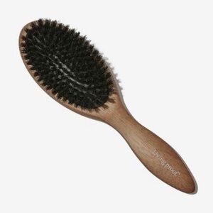 Living Proof Brown Wooden Hair Brush with Black Boar Bristles